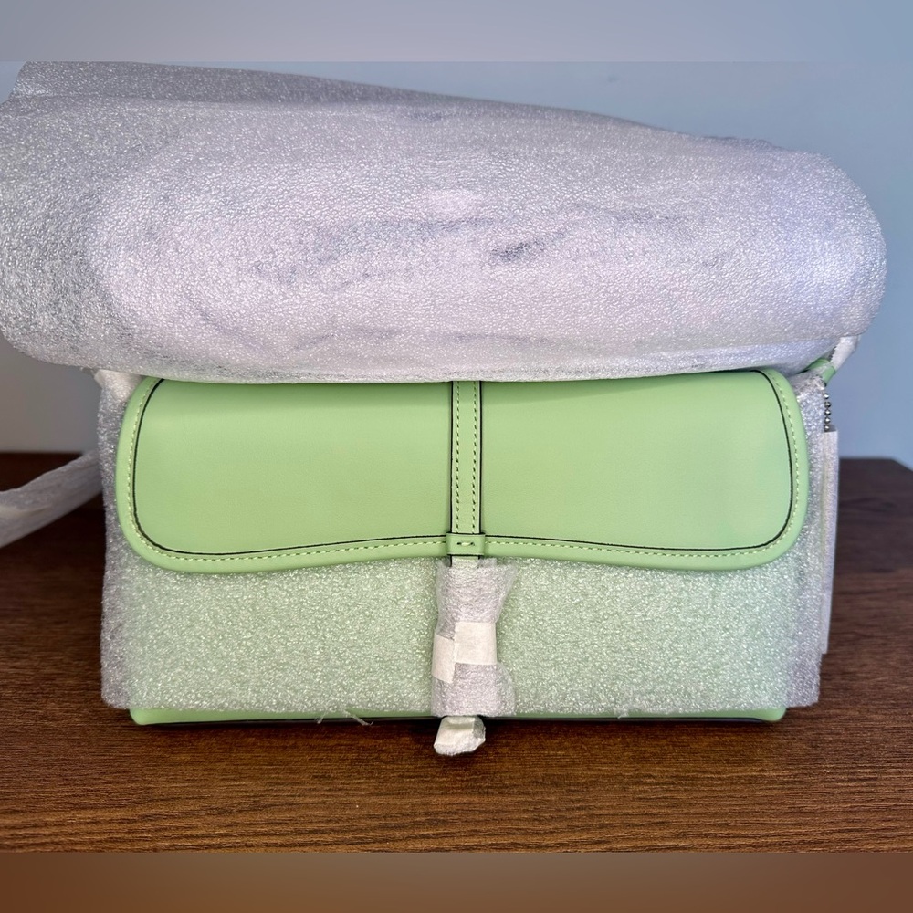 New Coach Hamptons Shoulder Bag in Pale Pistachio - Picture 5 of 12